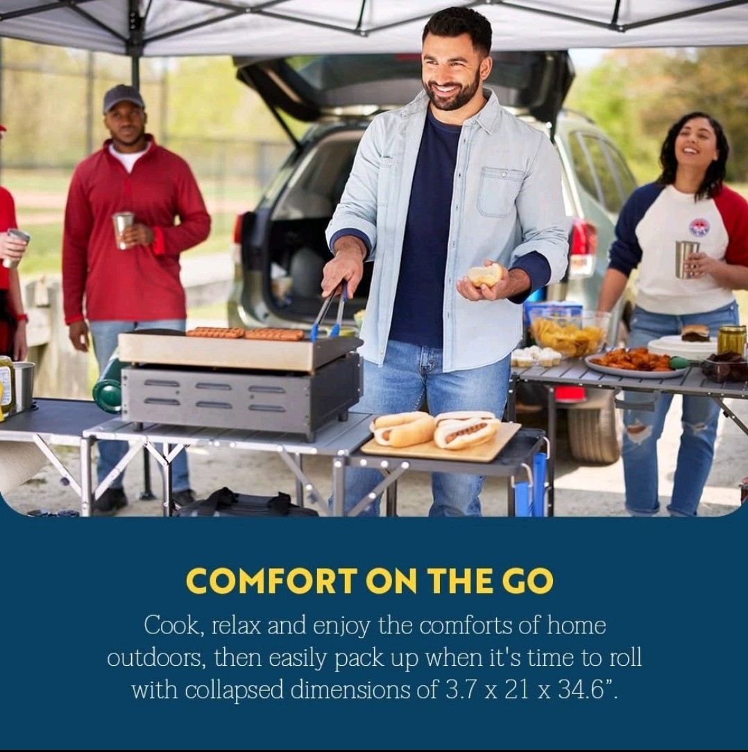 Gci Outdoor Slim-fold Cook Station | Portable Folding Kitchen Table Wi