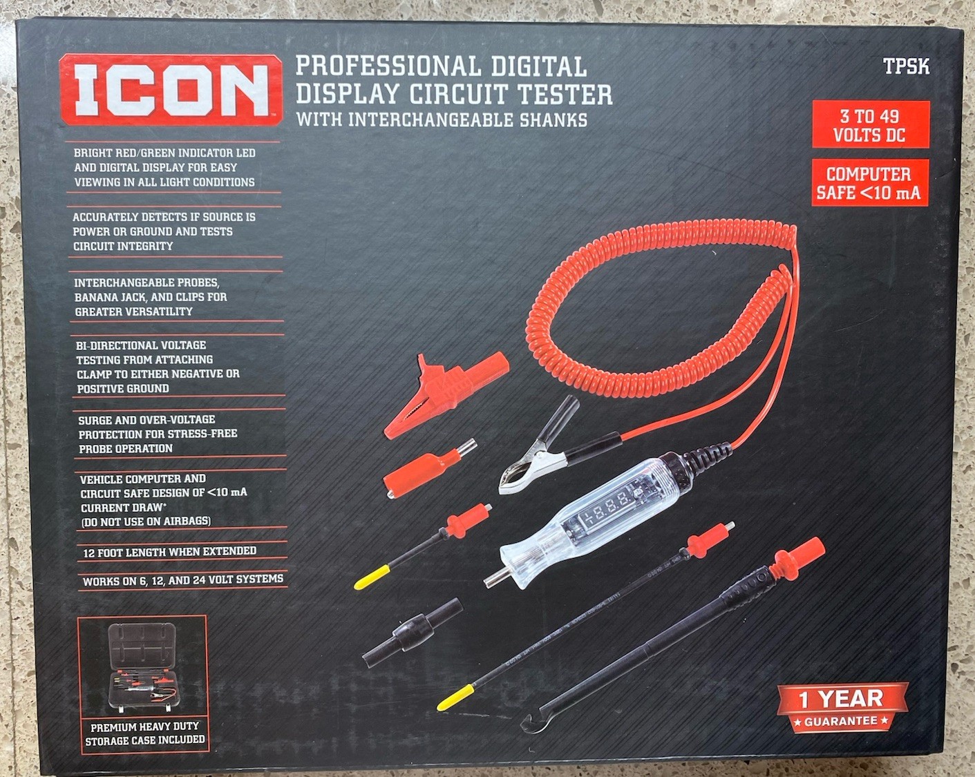 NEW ICON Digital Display Circuit Tester Kit TPSK 70624