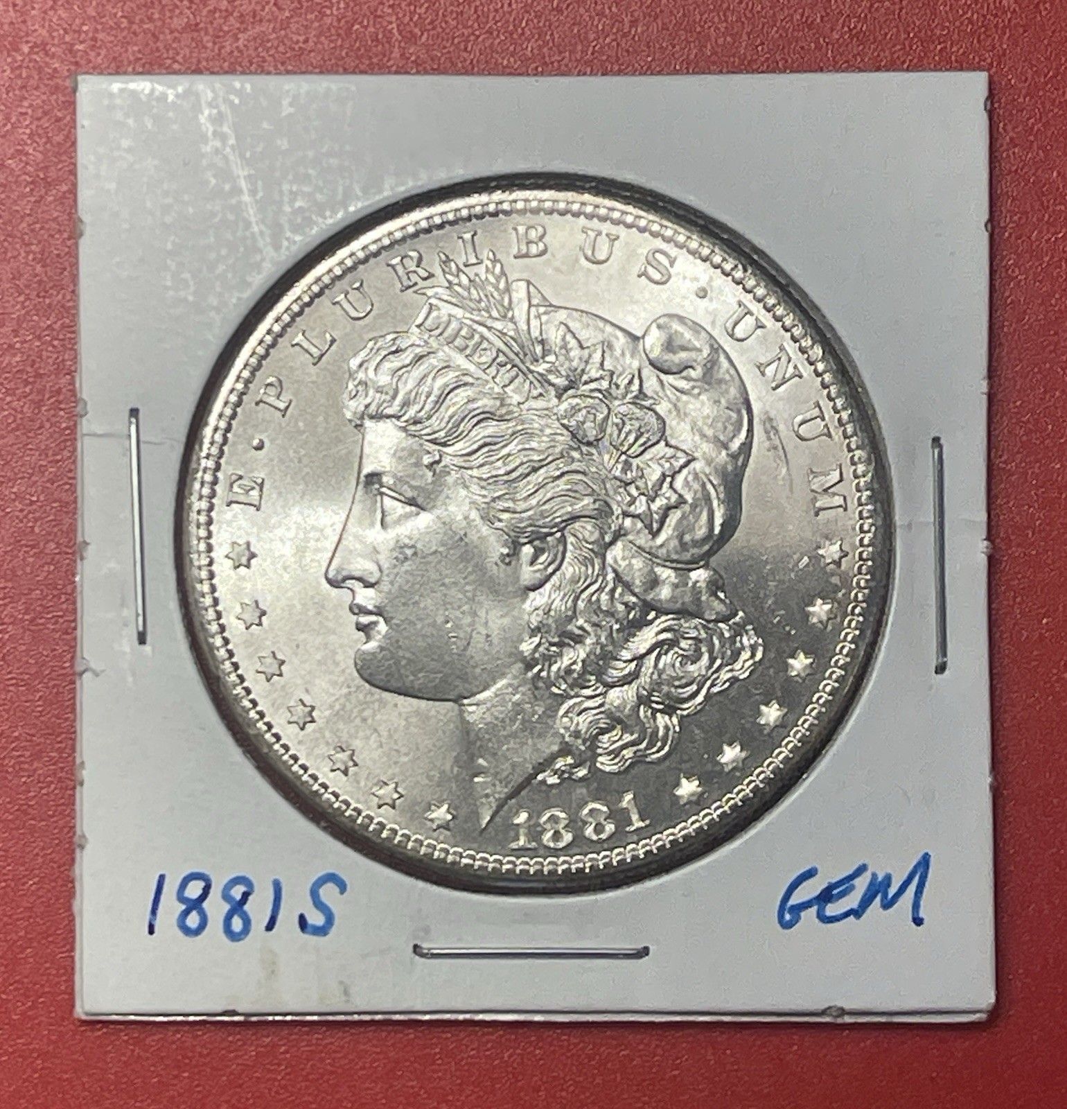 1881 S Morgan Silver Dollar, Choice to Gem Uncirculated.