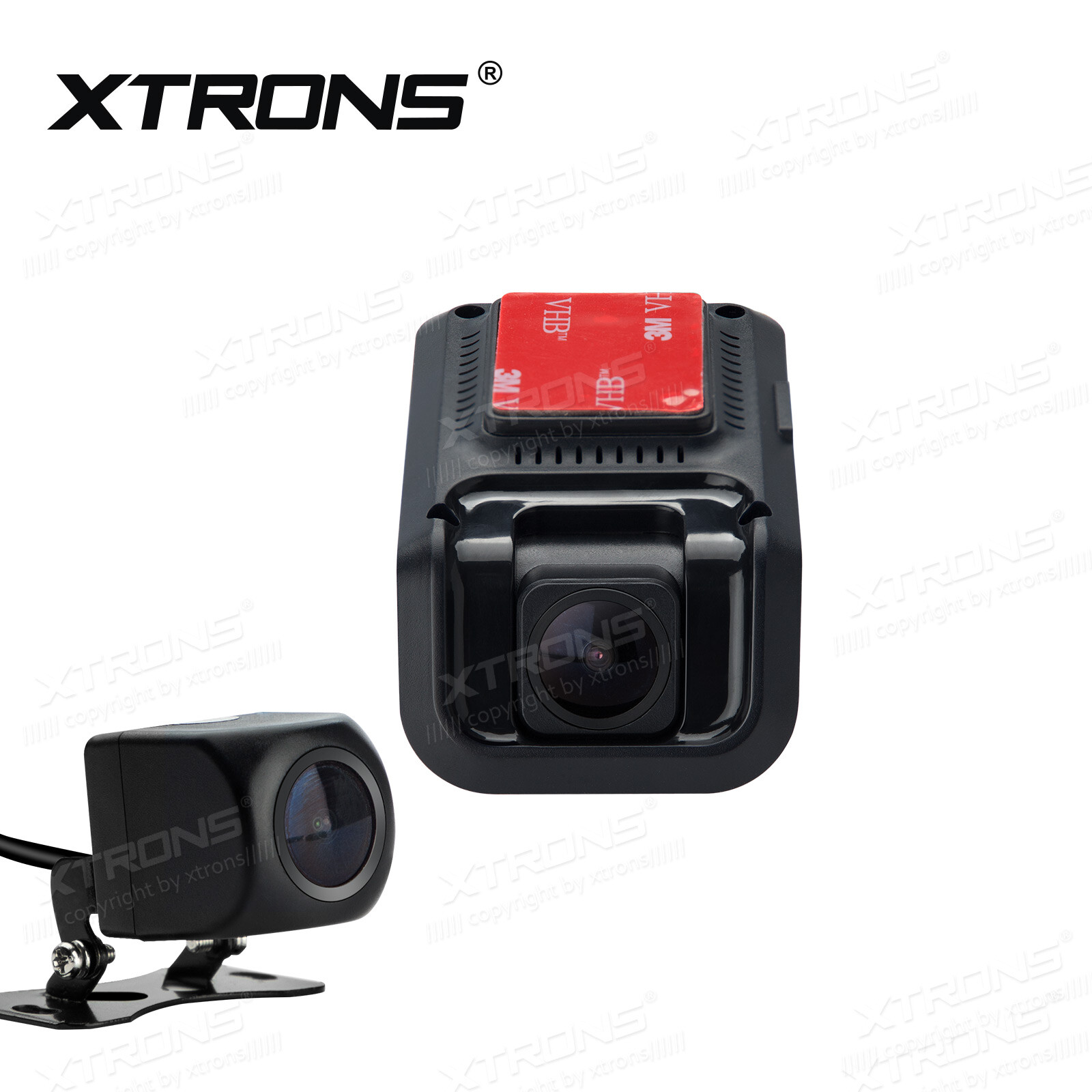 Car Front+Rear DVR Dash Camera HD Video Recorder 720P Wide-Angle