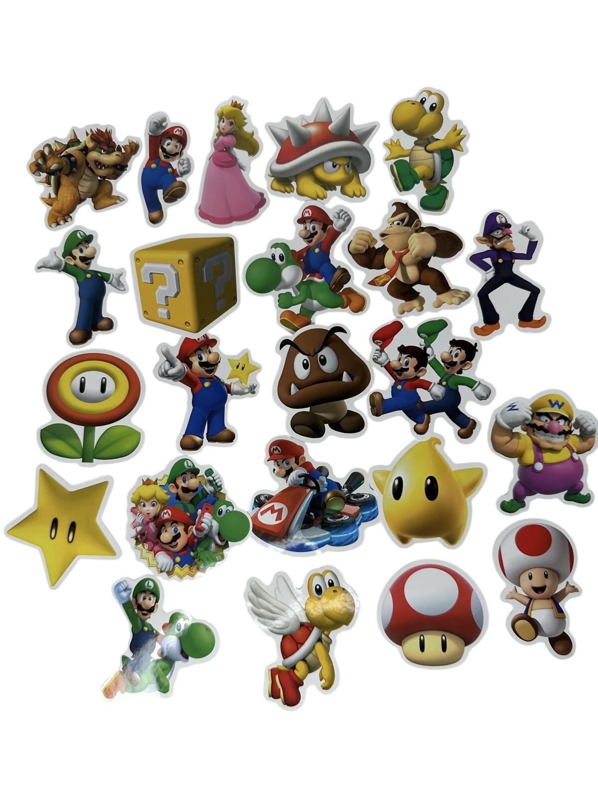 Nintendo Super Mario Bros Sticker Set 46 Stickers - Loose