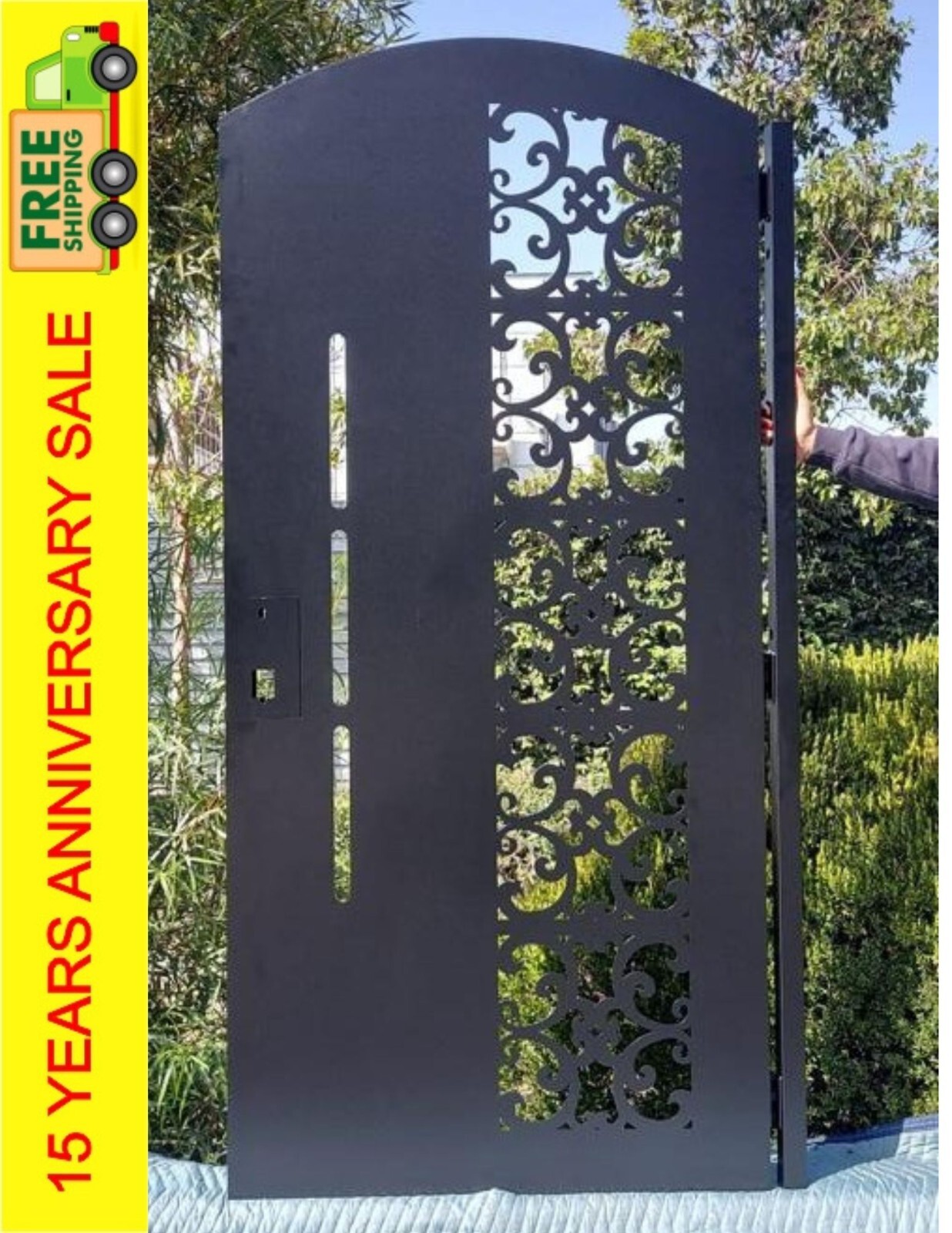 Contemporary modern metal gate, Modern Metal Gate, Custom size Art Pedestrian