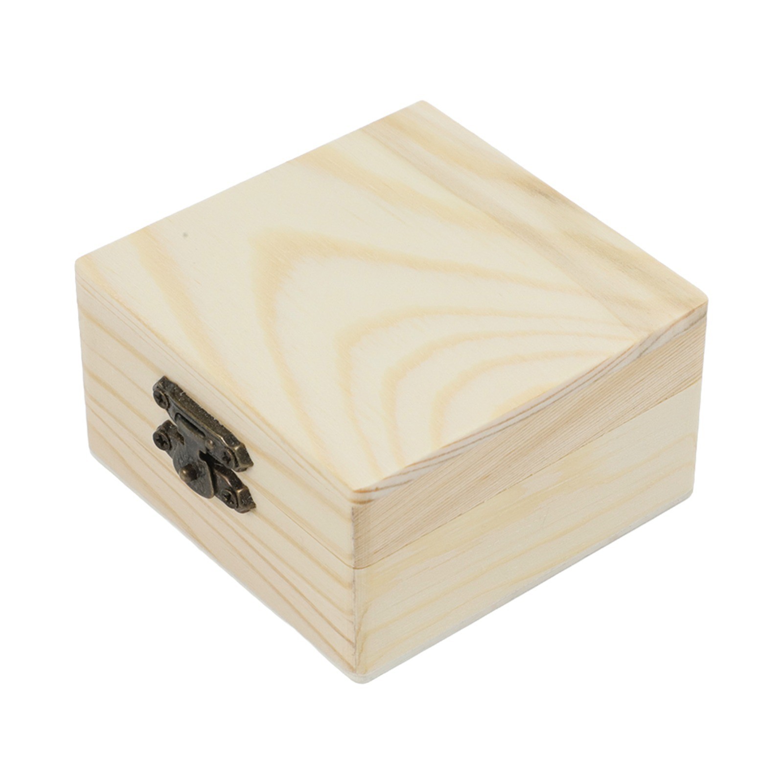 Wooden Boxes With Lid & Clasp Keepsake Decoupage Storage Organizer Home Dec