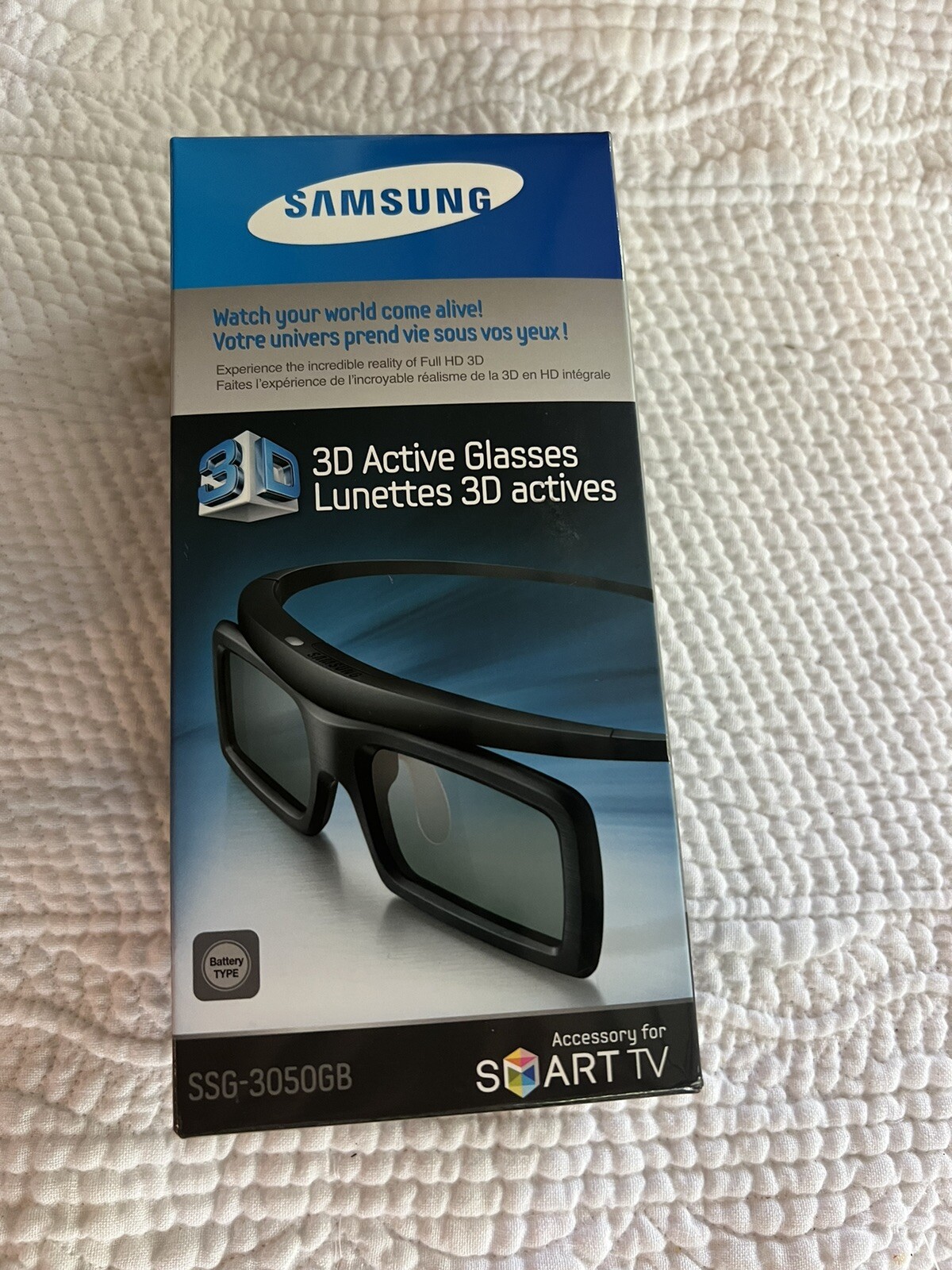 Samsung 3D Active Glasses Black Full HD For Smart TV SSG-3050GB battery operated
