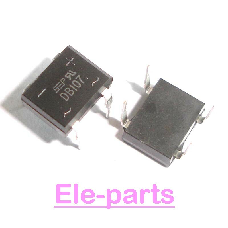 50 PCS DB107 DIP-4 1000 V 1.0 Amp Single Phase Glass Passivated Bridge Rectifier