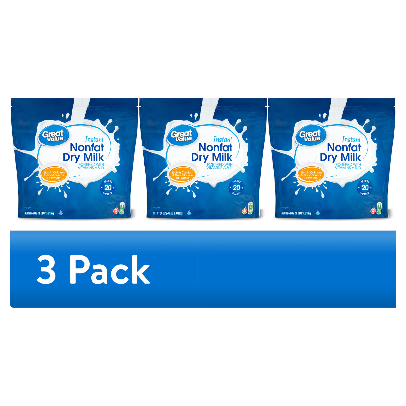 Instant Nonfat Dry Milk 64 oz Bag