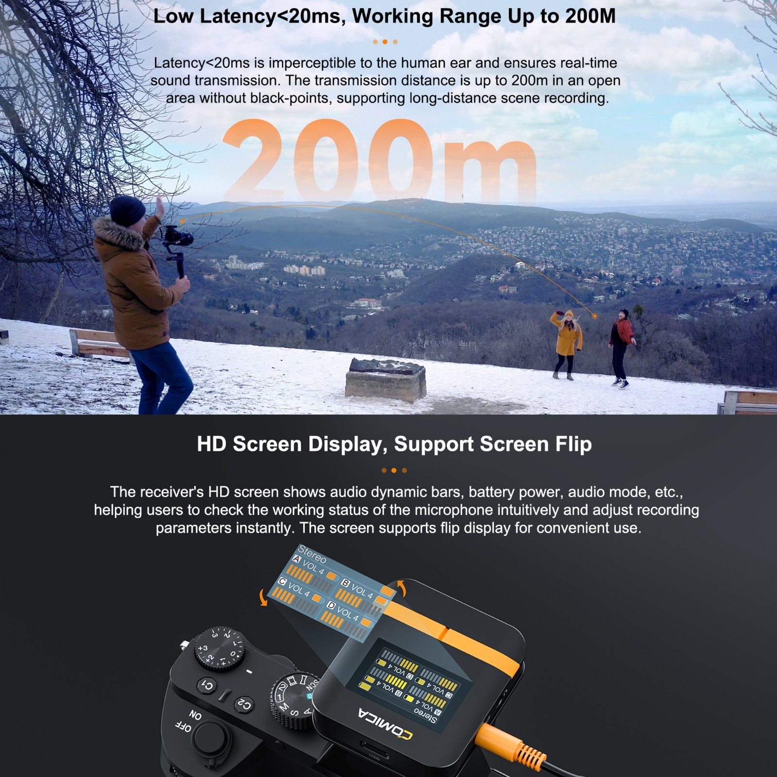 Comica Vimo Q Four-Channel Mini Wireless Lavalier Microphone System