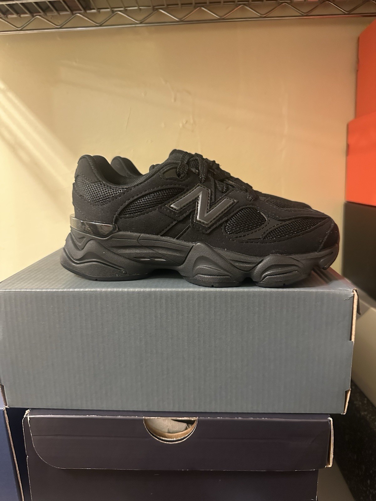 BRAND NEW PRESCHOOL NEW BALANCE PC9060-BB BLACK/BLACK (PS) FAST SHIPPING