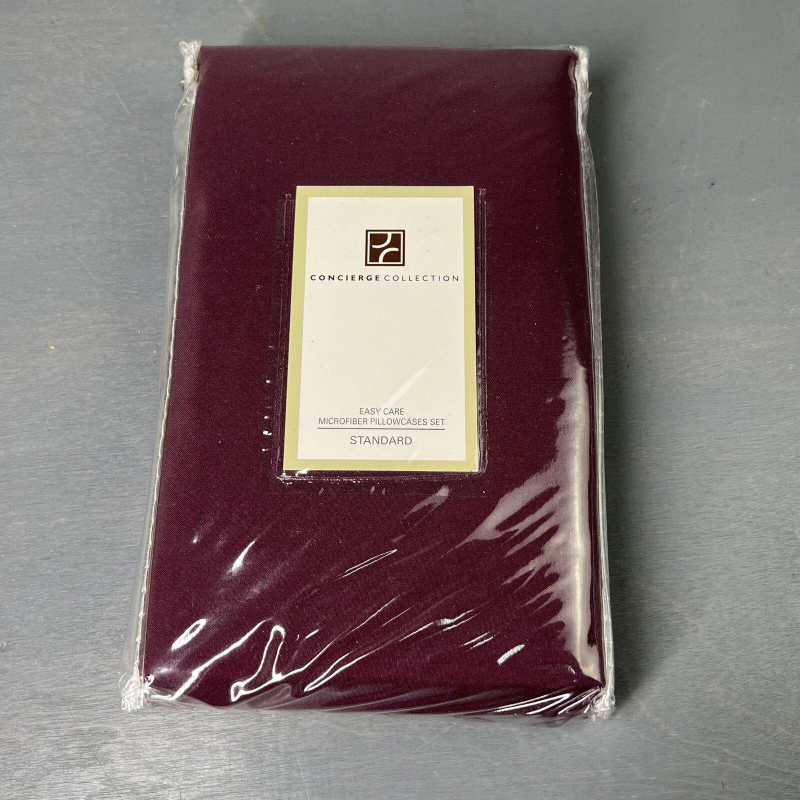 Concierge Collection Set of 2 Standard Microfiber Pillowcases Plum