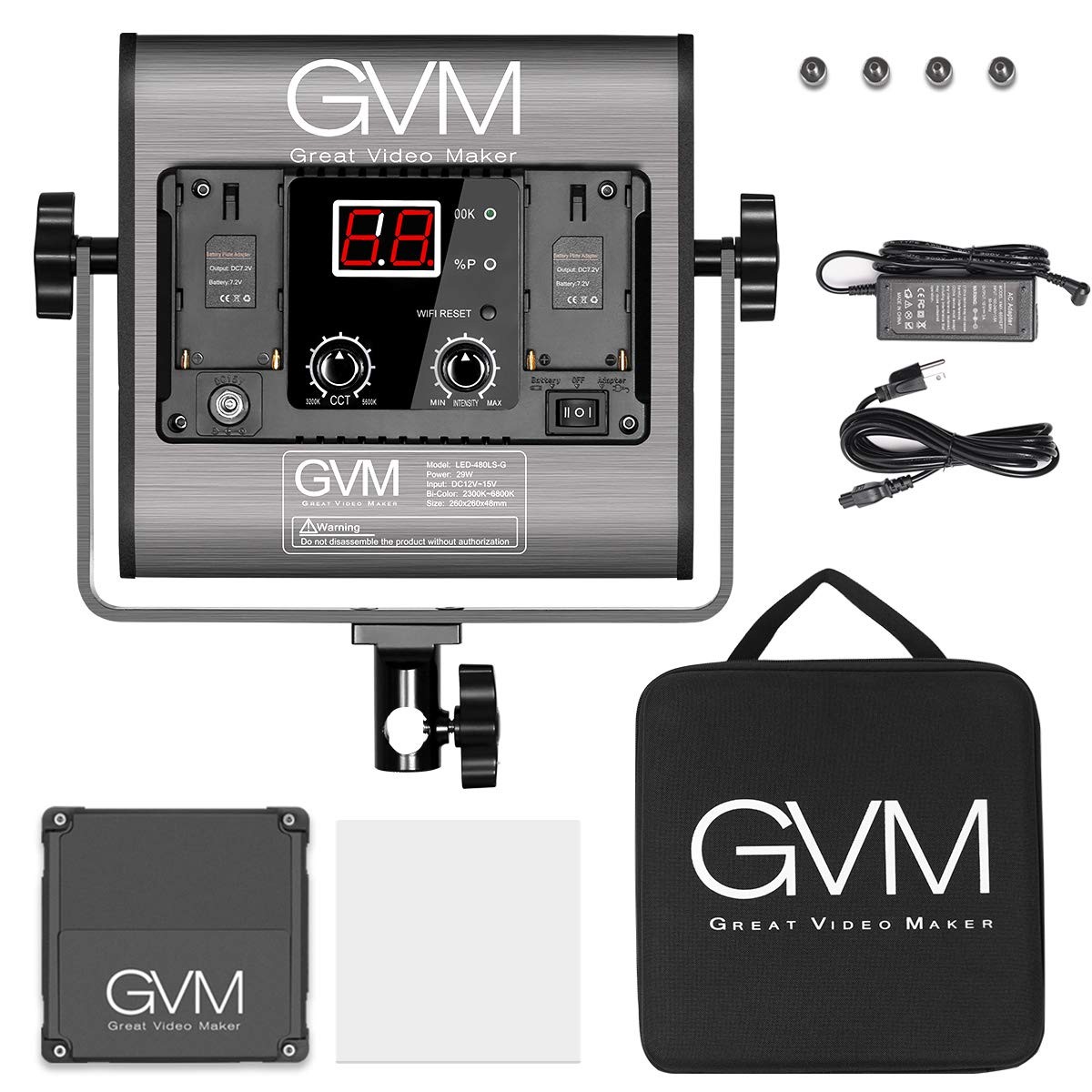 GVM Led Bi-Color Video Lights with APP Function, Variable CCT 2300K-6800K and...