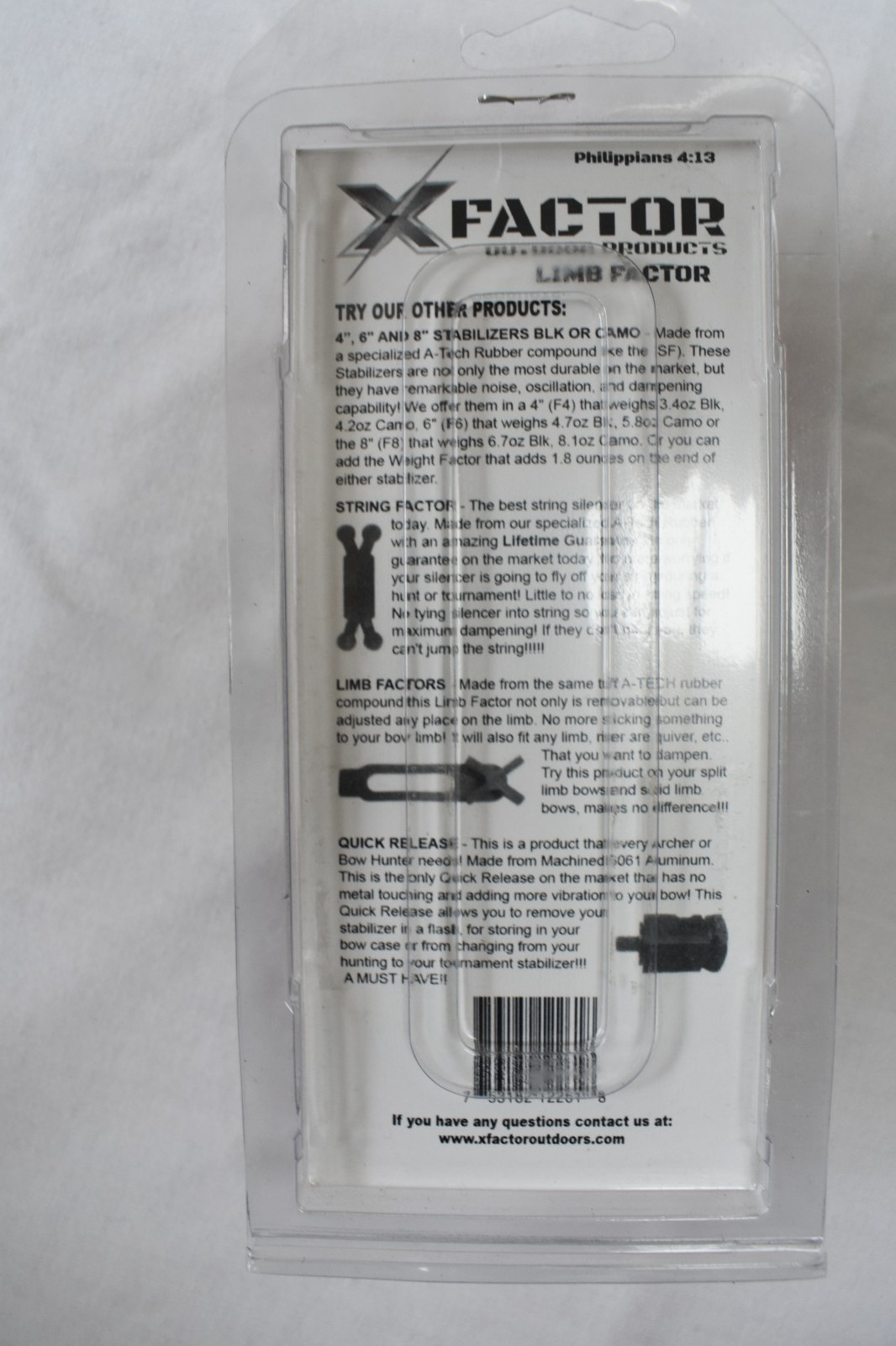 X-Factor Limb Factor Limb Dampener Split limb or Standard limb Bow Black