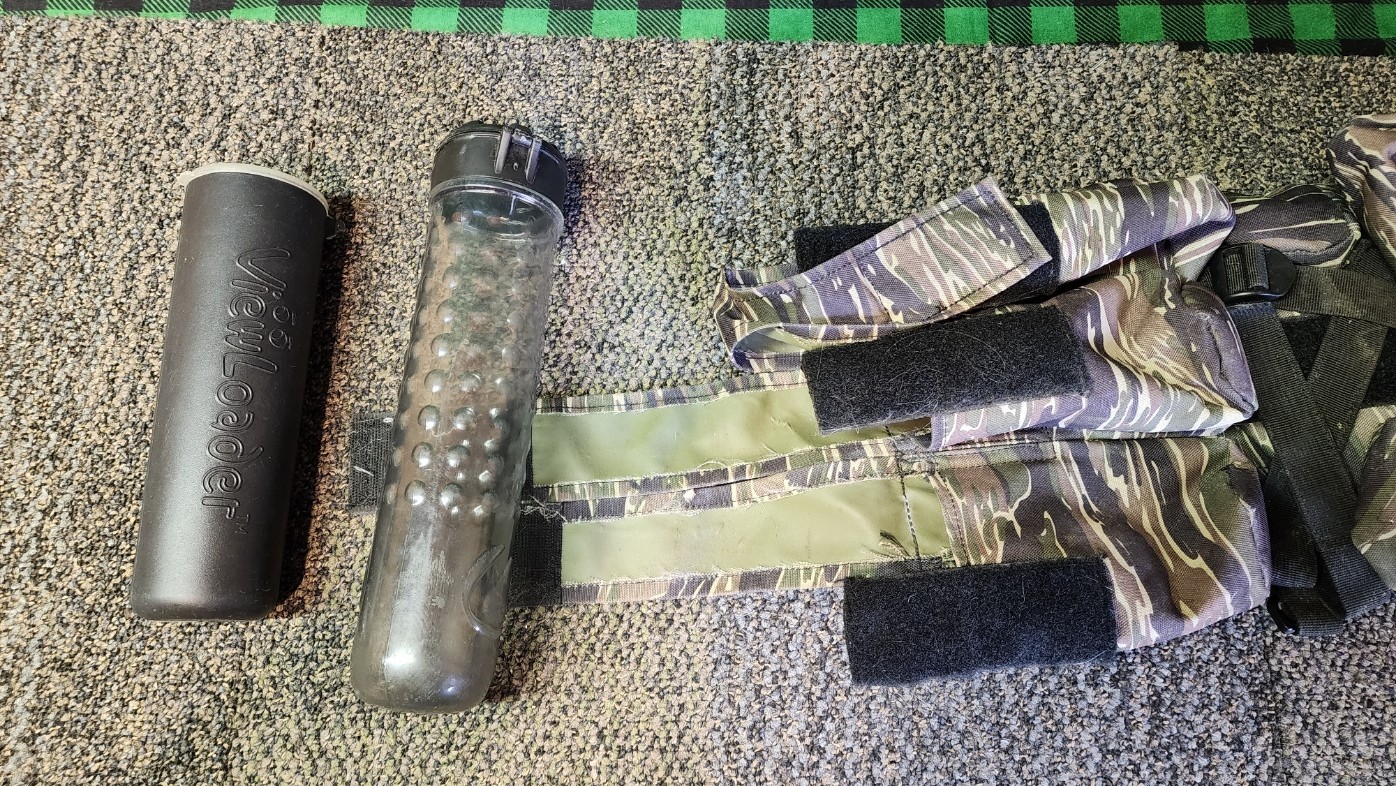 Paintball Camo Belt Storage Bandolier - 6 tube capacity and more