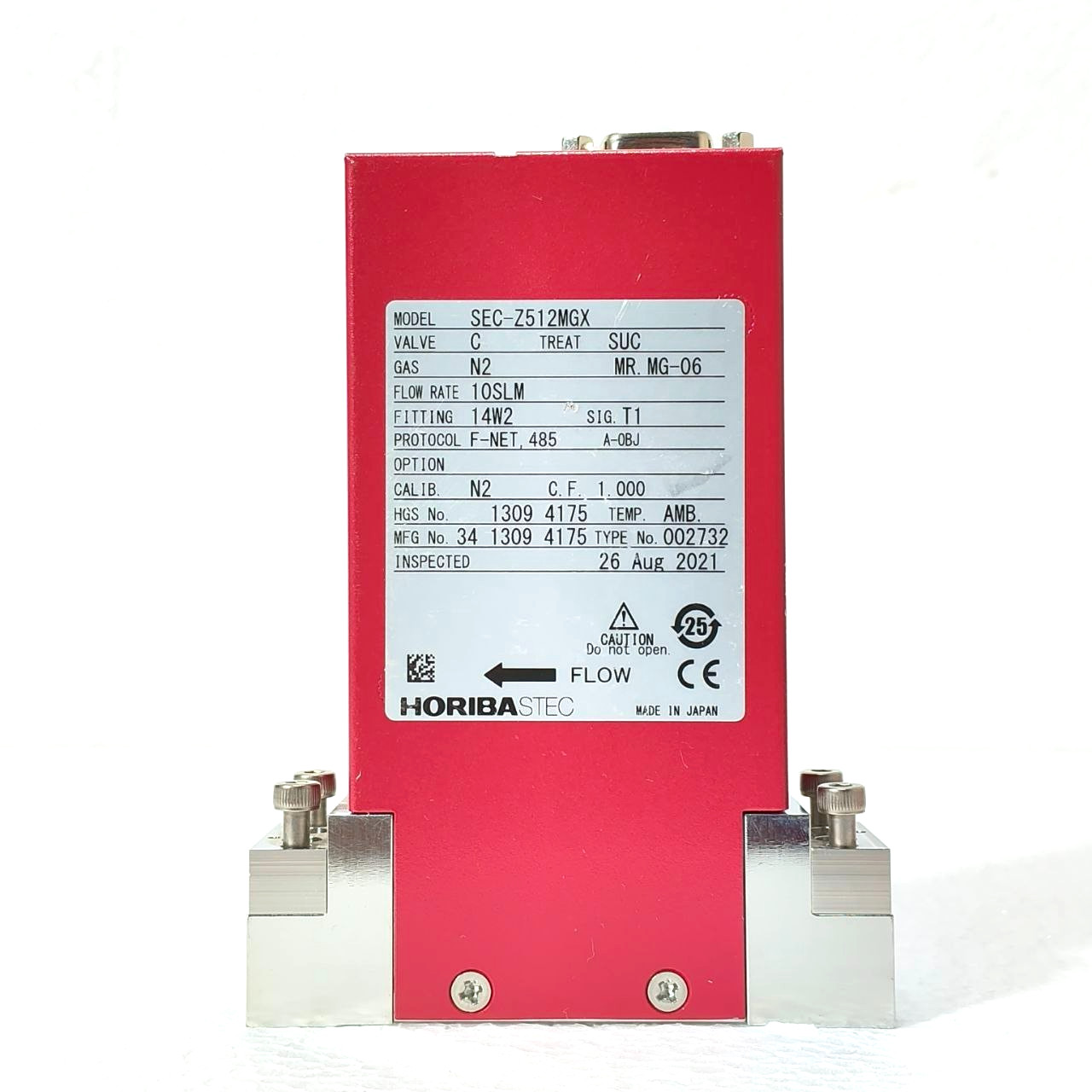 HORIBA STEC SEC-Z512MGX MASS FLOW CONTROLLER,N2,10SLM MG-06