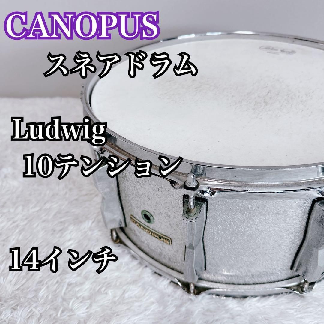 CANOPUS snare drum 14 inch head Ludwig 10 tension Pearl snare pearl drum