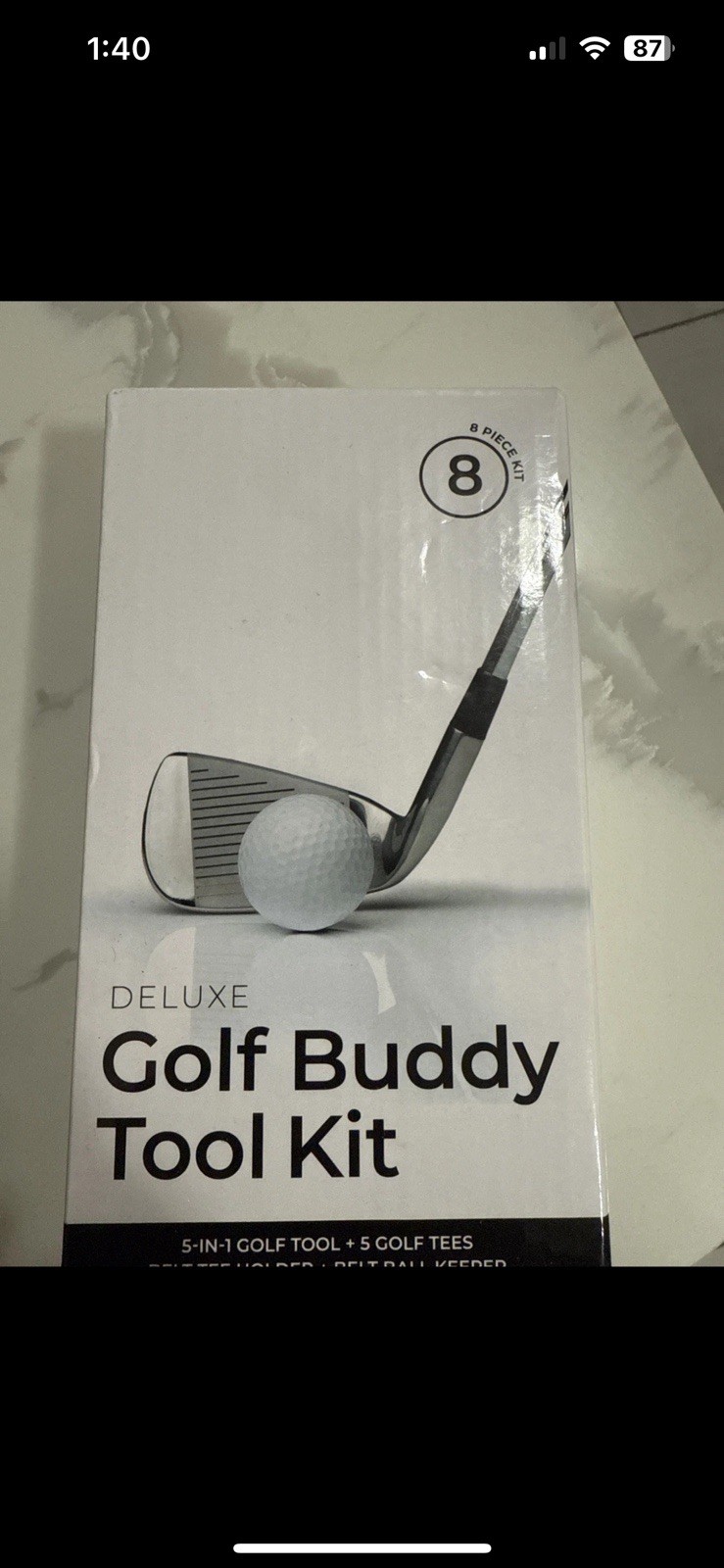 Golf Buddy Tool Kit 5 In 1 Golf Tool +5 Golf Tees Belt Tee Holder+belt Ball Keep