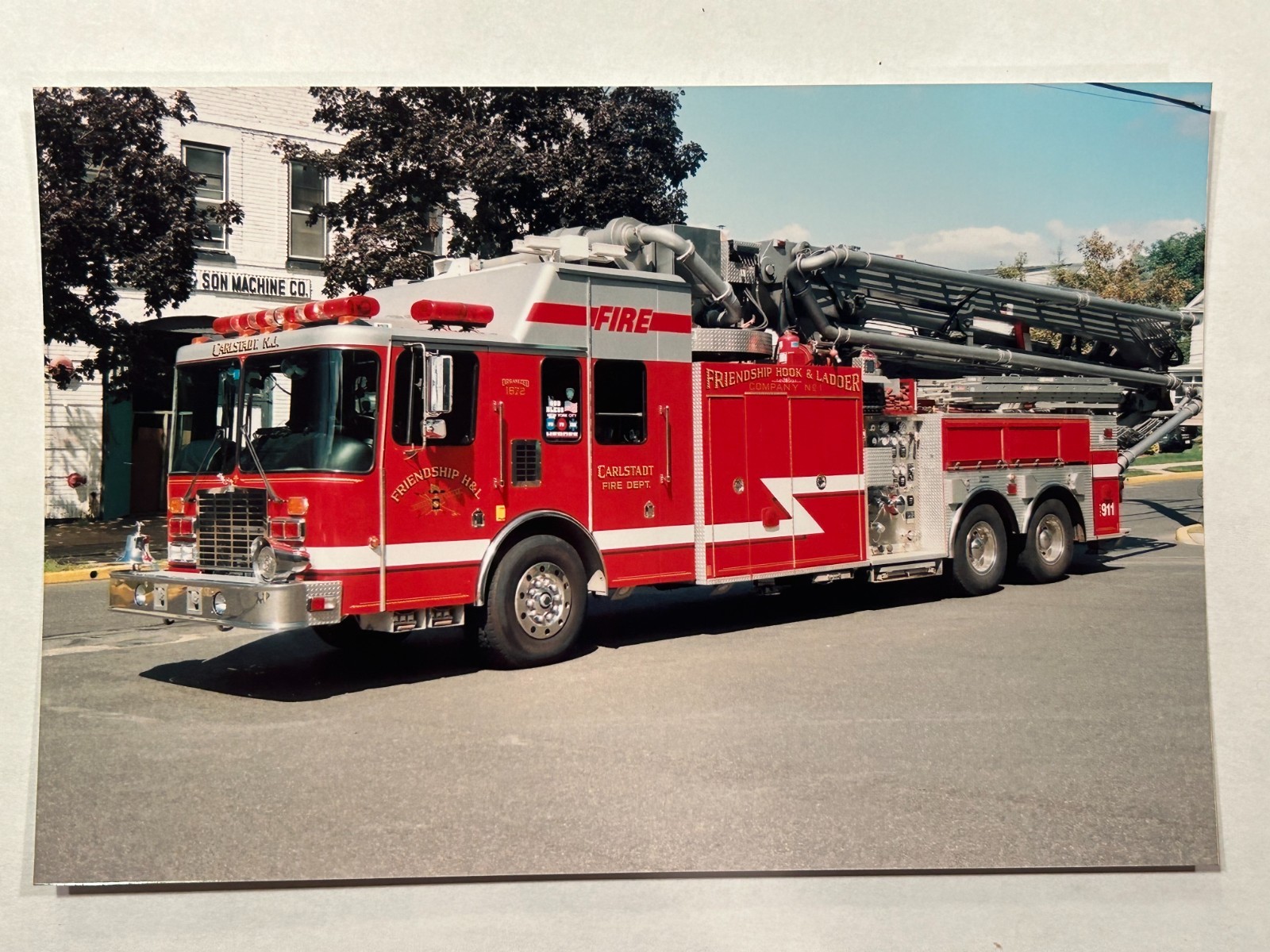 Carlstadt NJ 1995 HME Marion 1997 Schwing 115' Platform Fire Apparatus Photo A59