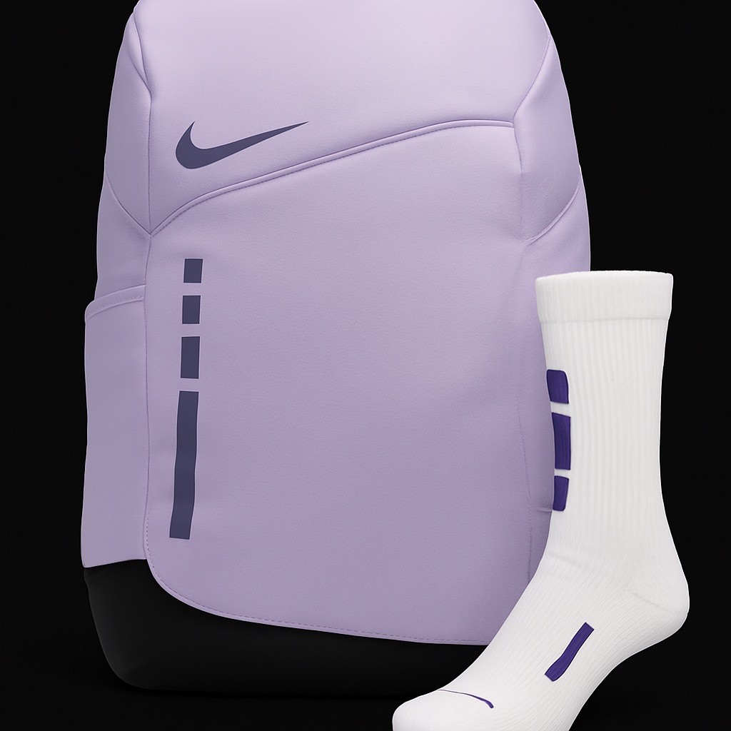 Nike Elite Pro Basketball  Backpack 32L, volleyball purple Fast Shipping🚢