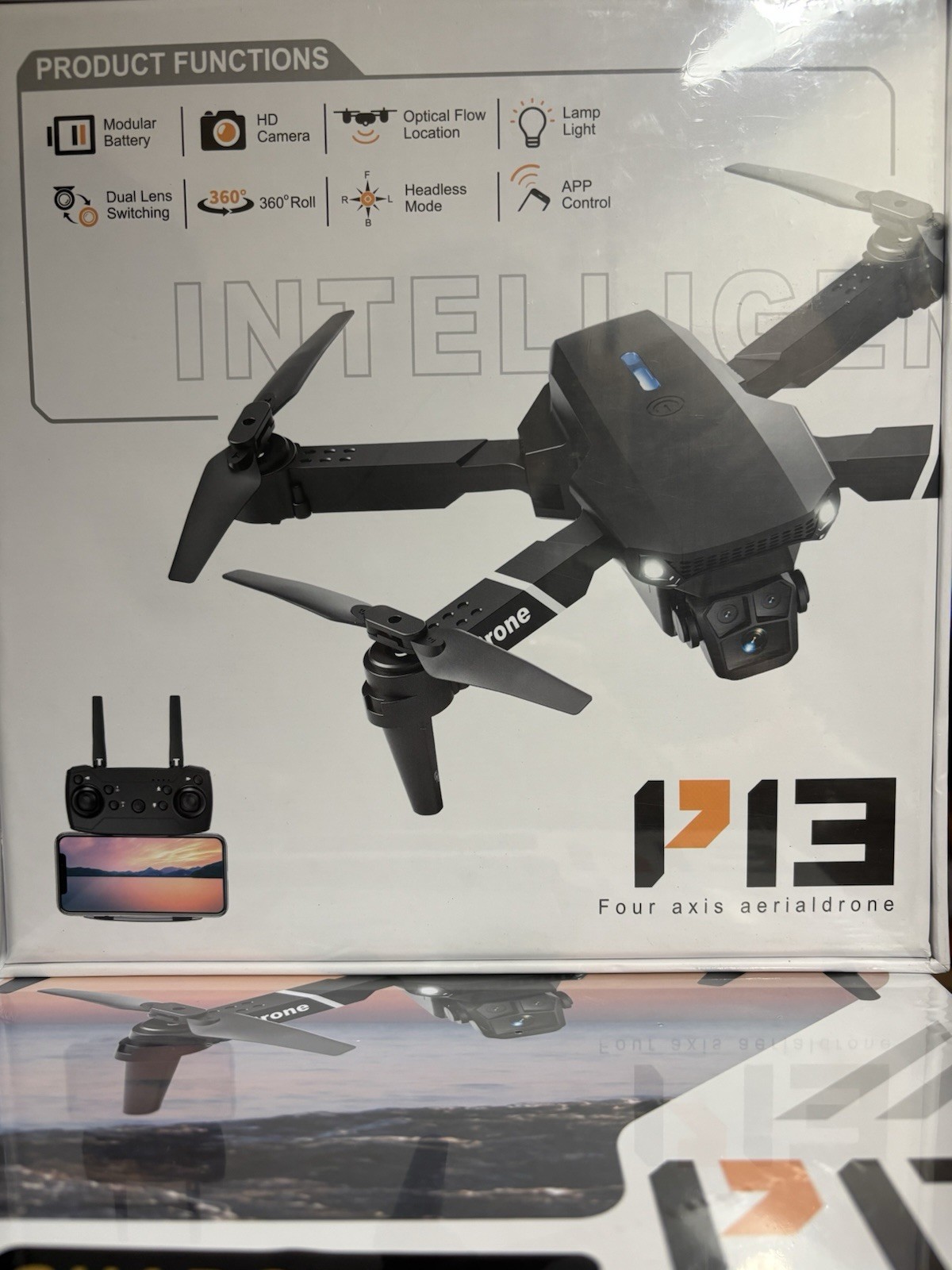 DRONE P13 Quadcopter HD Camera Headless Mode 360 Roll Optical Flow Black