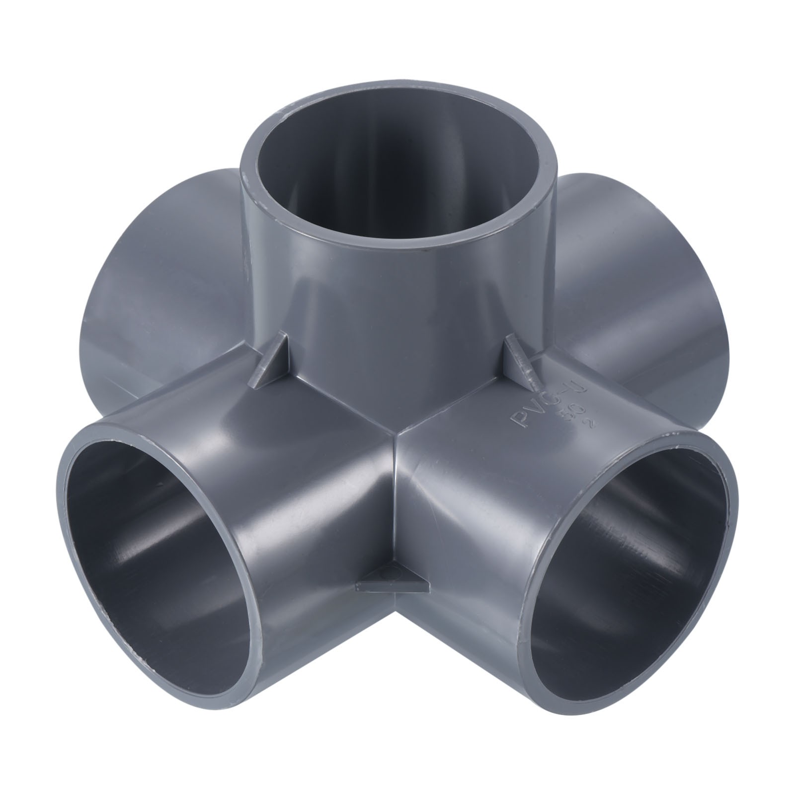 2" 5 Way Elbow Pipe Fittings UPVC, 1 Pack Joint Coupling Pipe Adapter, Gray
