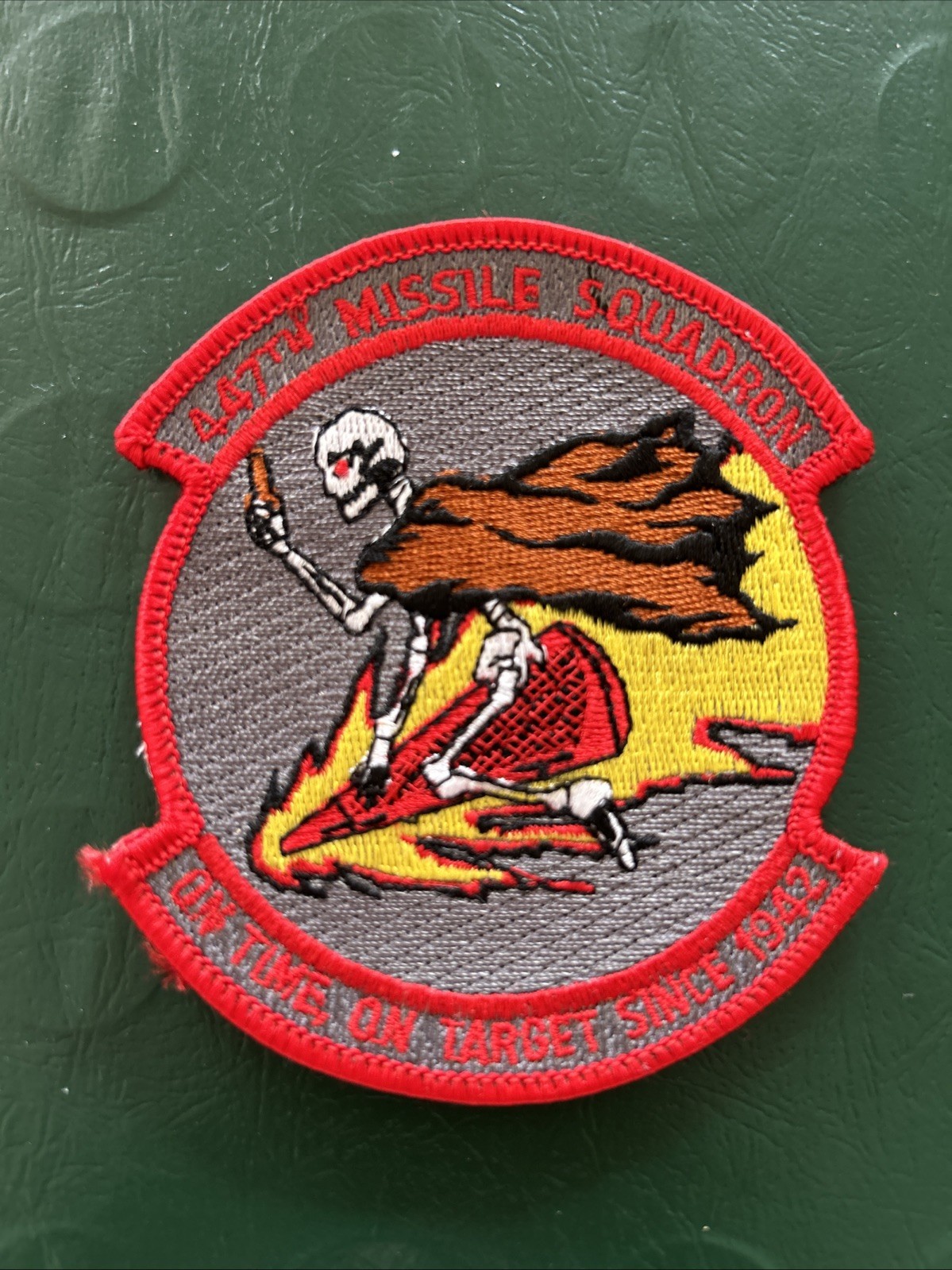 447th Missile Squadron On Time On Target Since 1942 USAF Patch