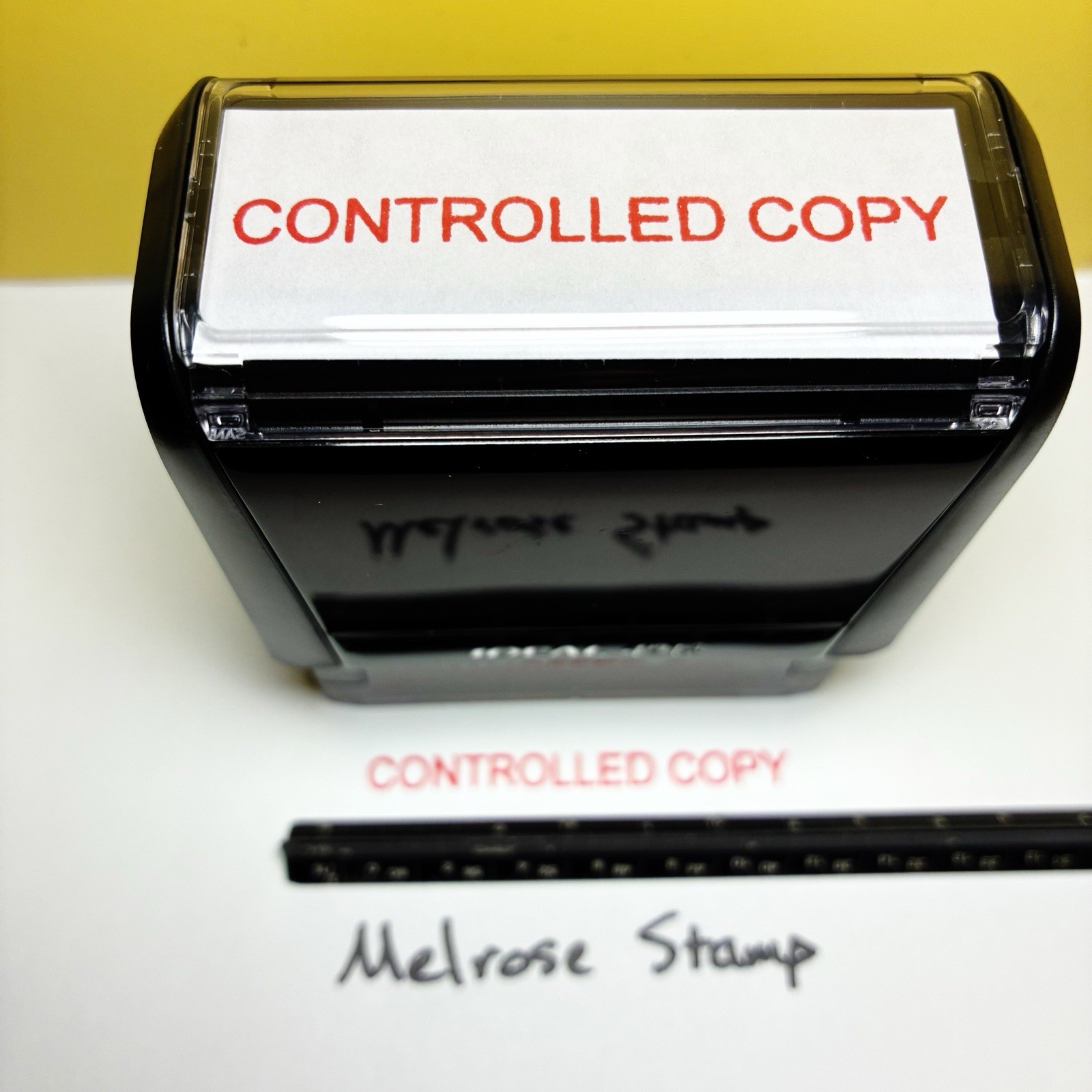 Controlled Copy Self Inking Stamp Red Ink Ideal 4913