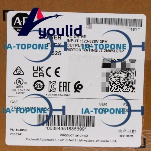 2022 New Sealed Allen Bradley25B-D6P0N104 /A 525 2.2kW 3Hp AC Drive US Free tax