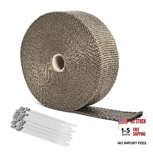 Exhaust Heat Wrap Shield, 2" x 50' Fiberglass Heat Wrap for Exhaust Pipes,