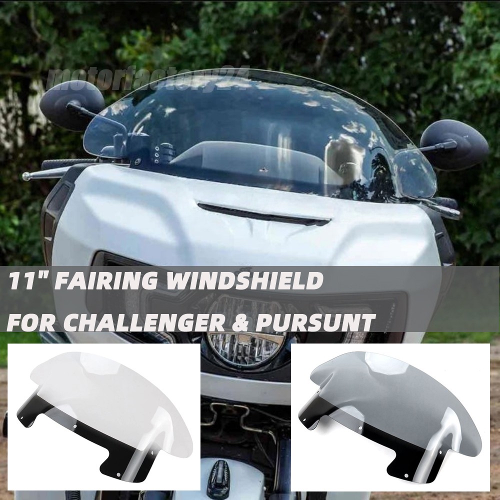 For Indian 2022-2025 Challenger Pursuit 11" Flared Windshield Fairing Windscreen