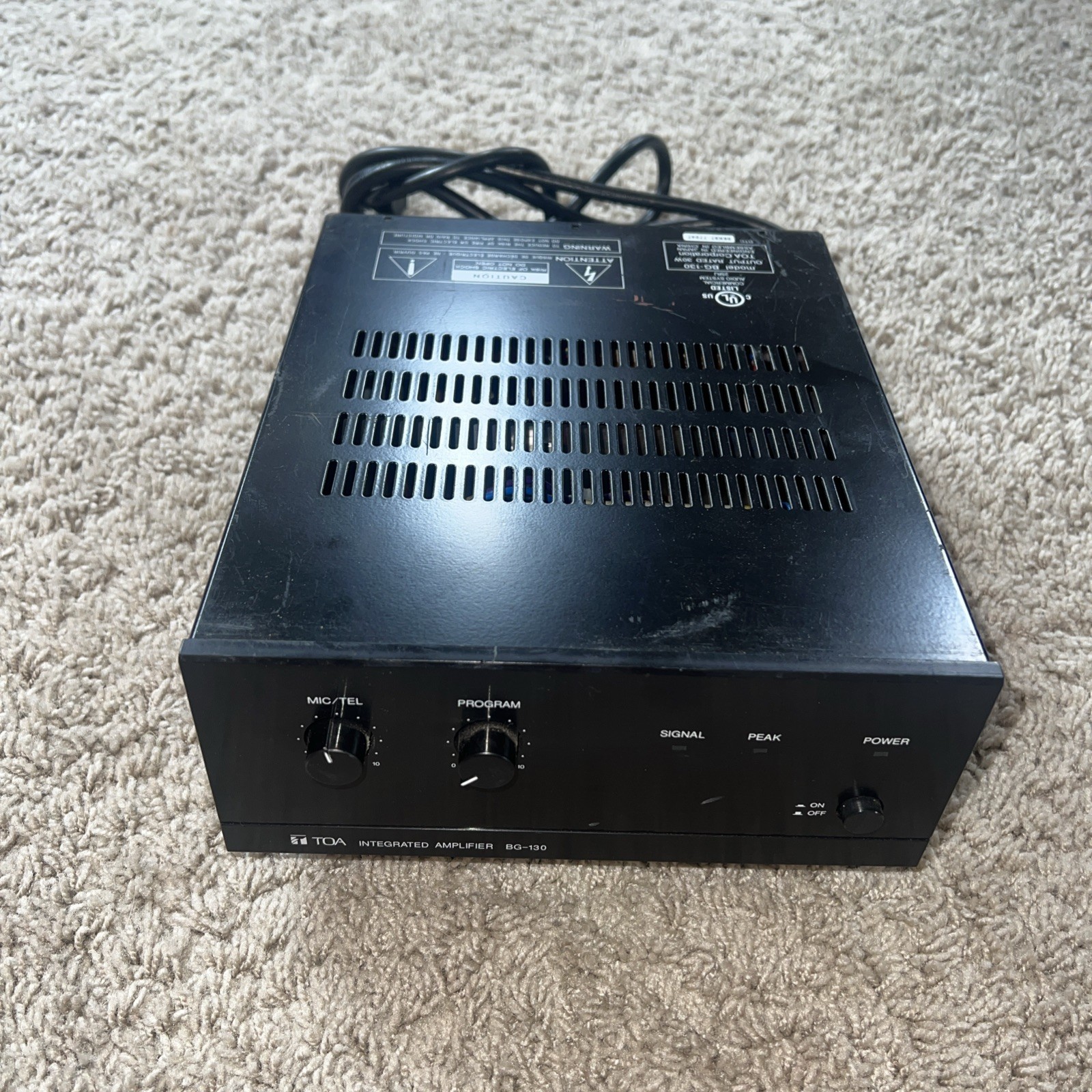2N TOA BG-130 Integrated Amplifier 30W 3-Channel Mixer/Amp