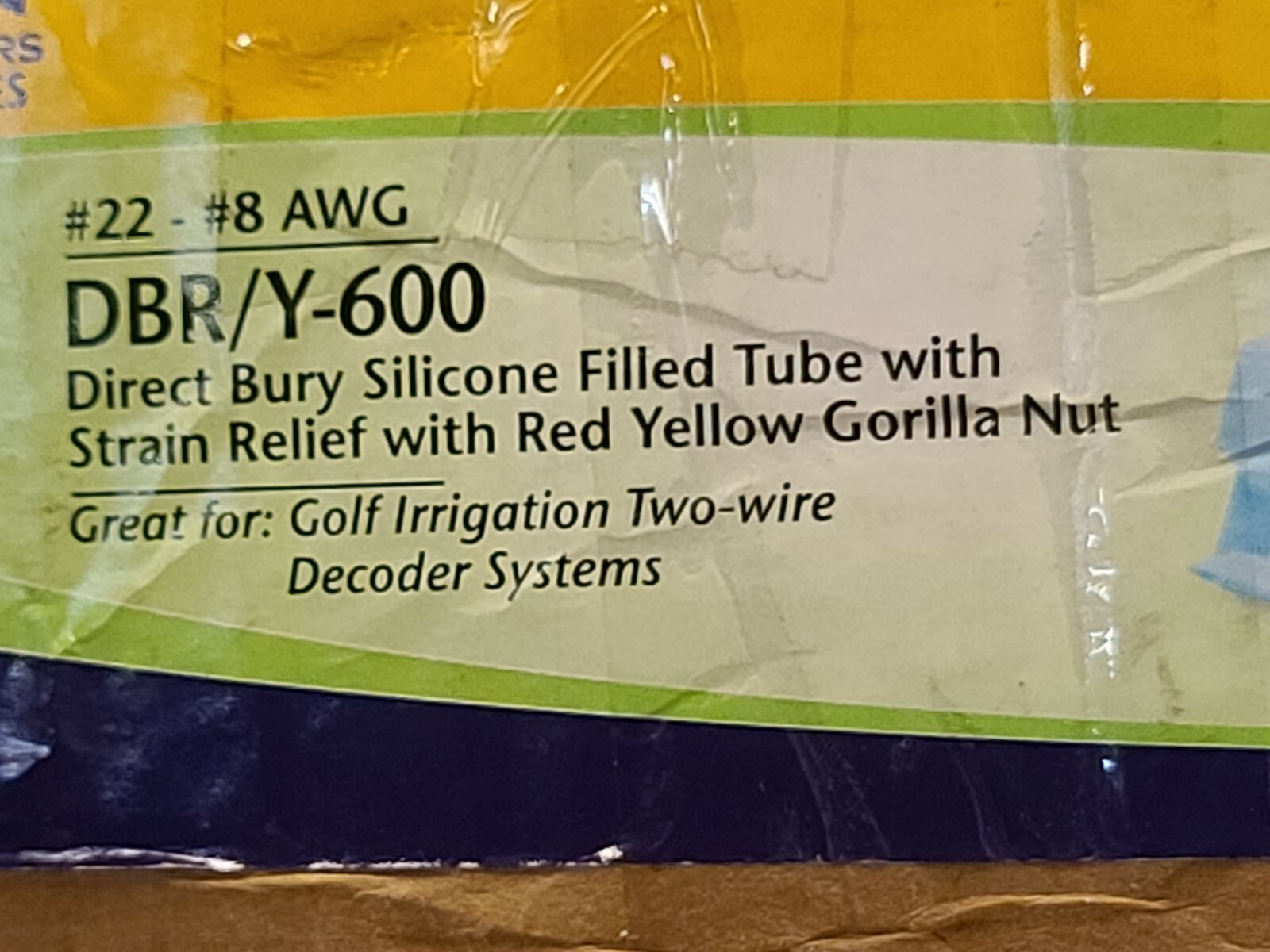 King Innovation DBR/Y-600 22-8awg DryConn Direct Bury Silicone-Filled Tube w/Nut