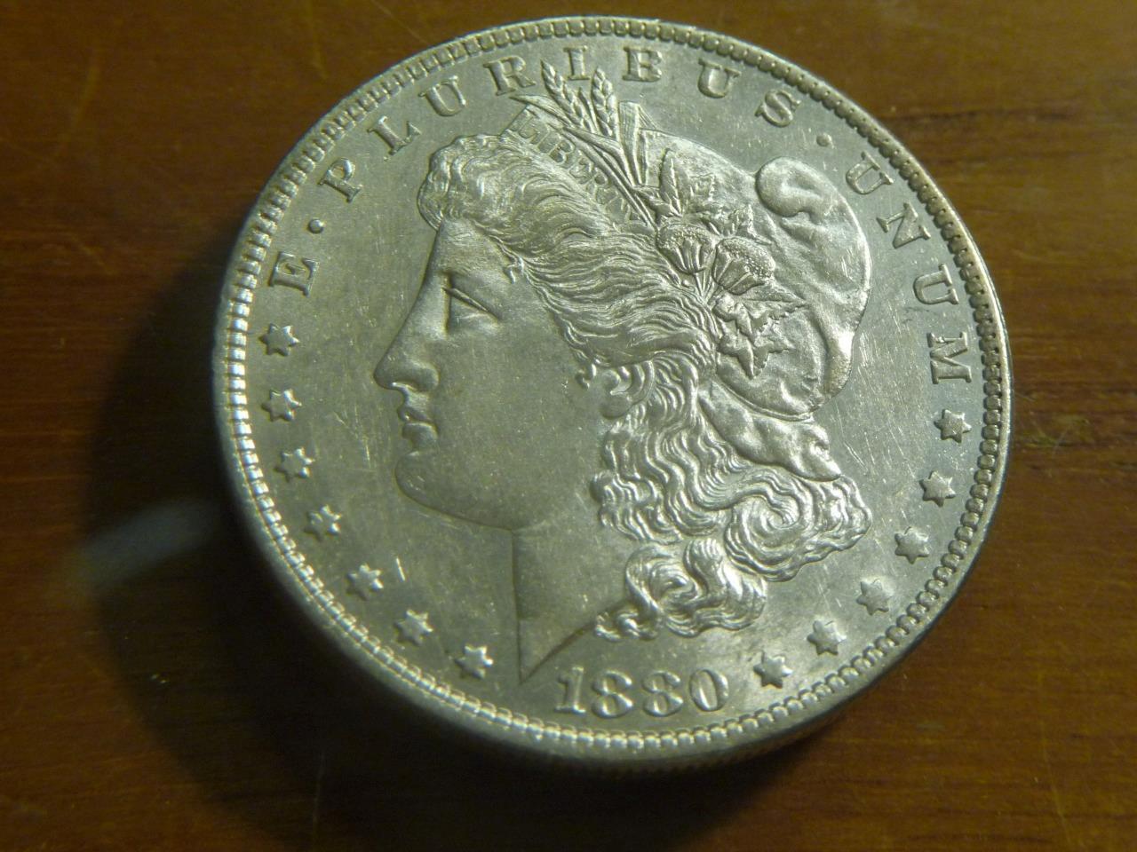 1880-O Morgan Silver Dollar Hangnail Variety Vam 48 AU++ Top 100 Coins SKU#31048