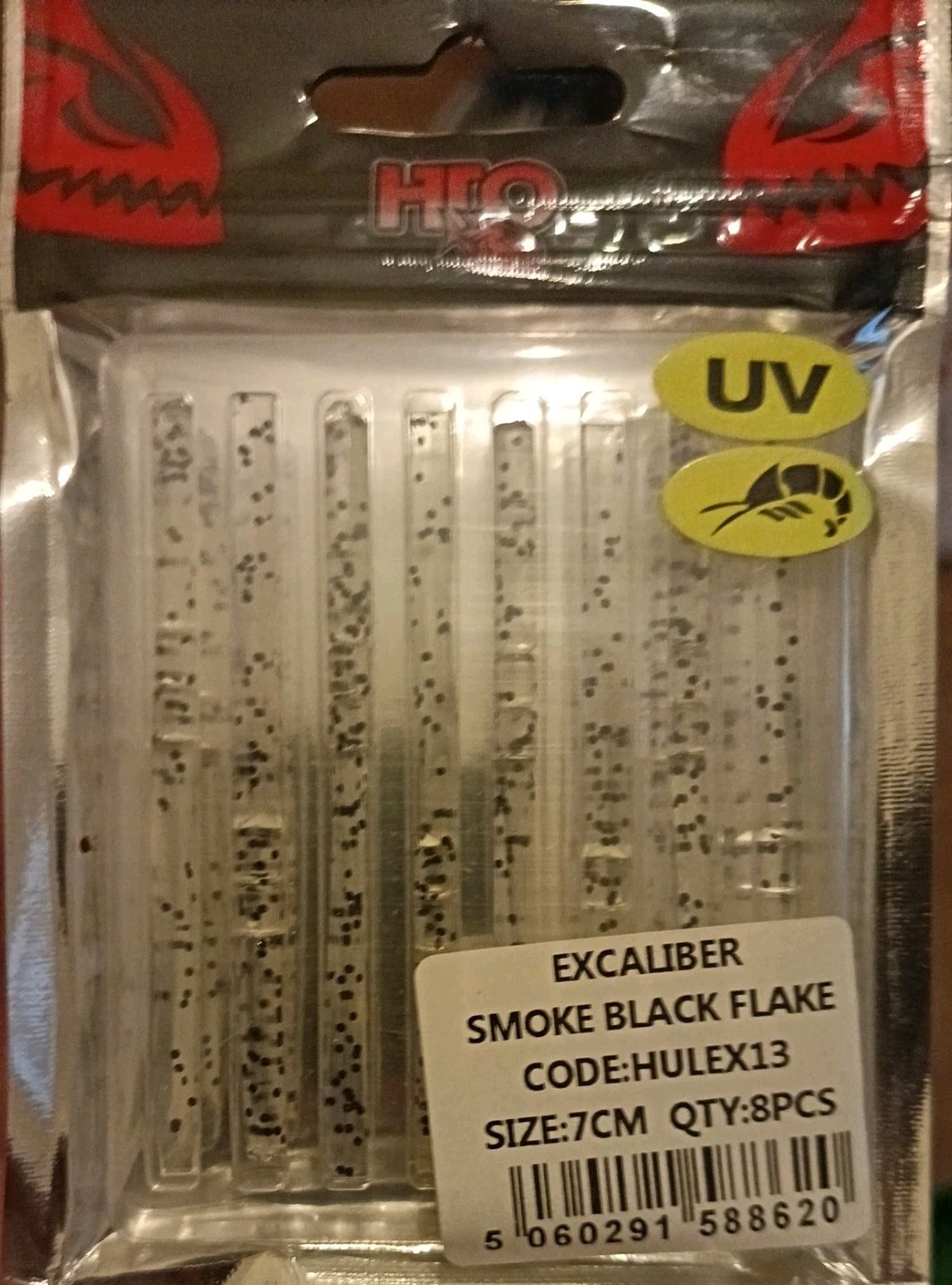 HTO Rockfish Excaliber Smoke Black Flake Fishing Lure 7cm 8pcs UV NEW
