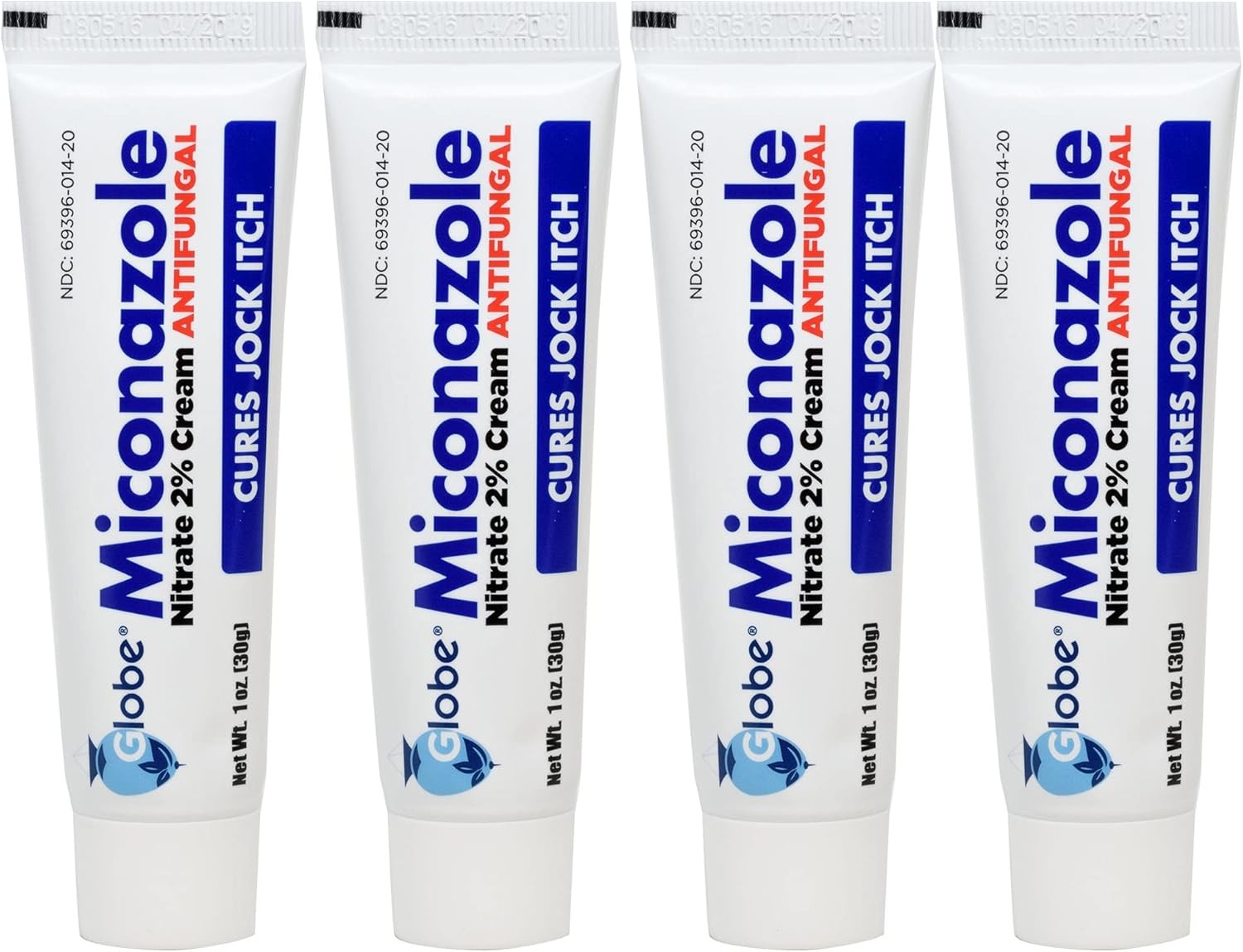 Globe (4 Pack) Miconazole Nitrate 2% Antifungal Cream, Cures Most Athletes...