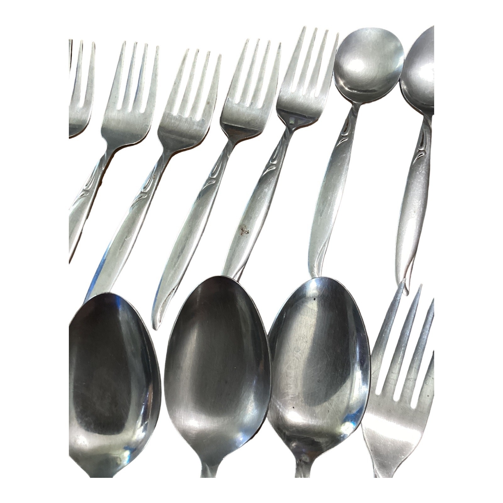 Vintage Flatware Utensils Seneca Stainless Present Hong Kong 27 Pc