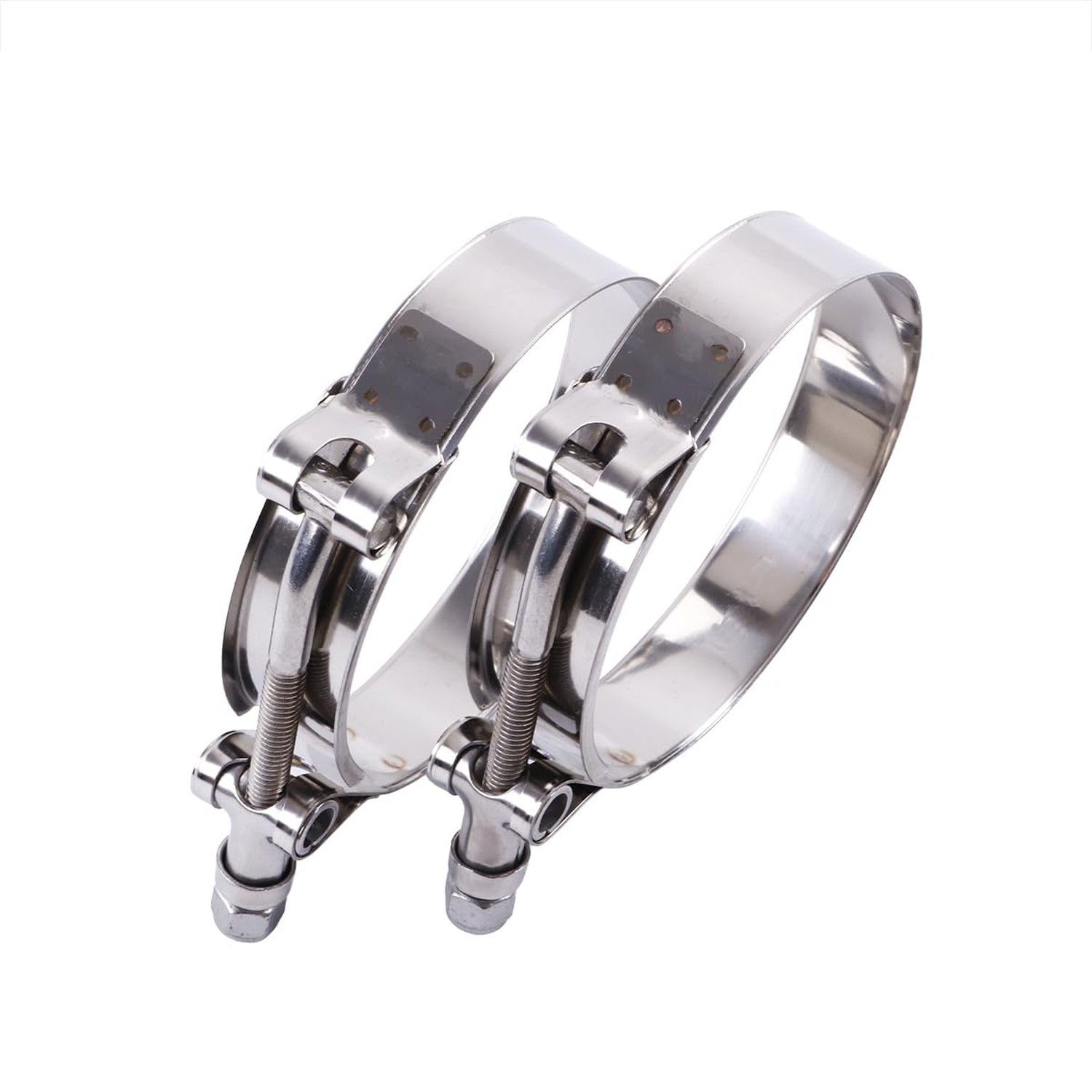 2Pcs 2 Inch Stainless Steel T-Bolt Hose Clamps,Clamp Range 2.2"-2.5"(56-64mm)...