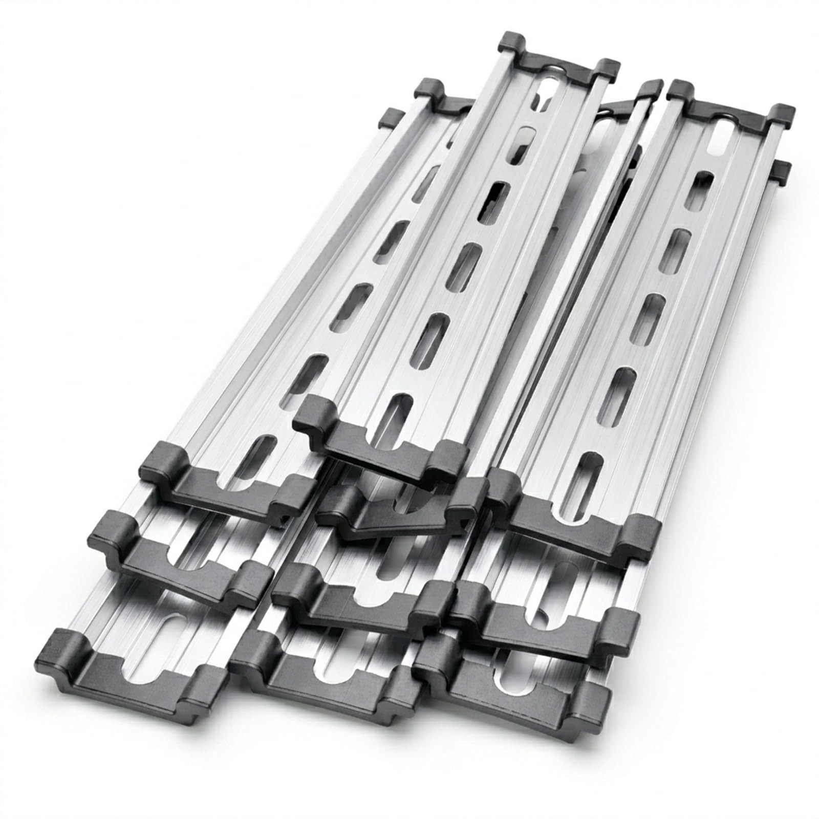 10 PCS Slotted Aluminum DIN Rail 8 Inch Long 35mm Wide 7.5mm High Hardware