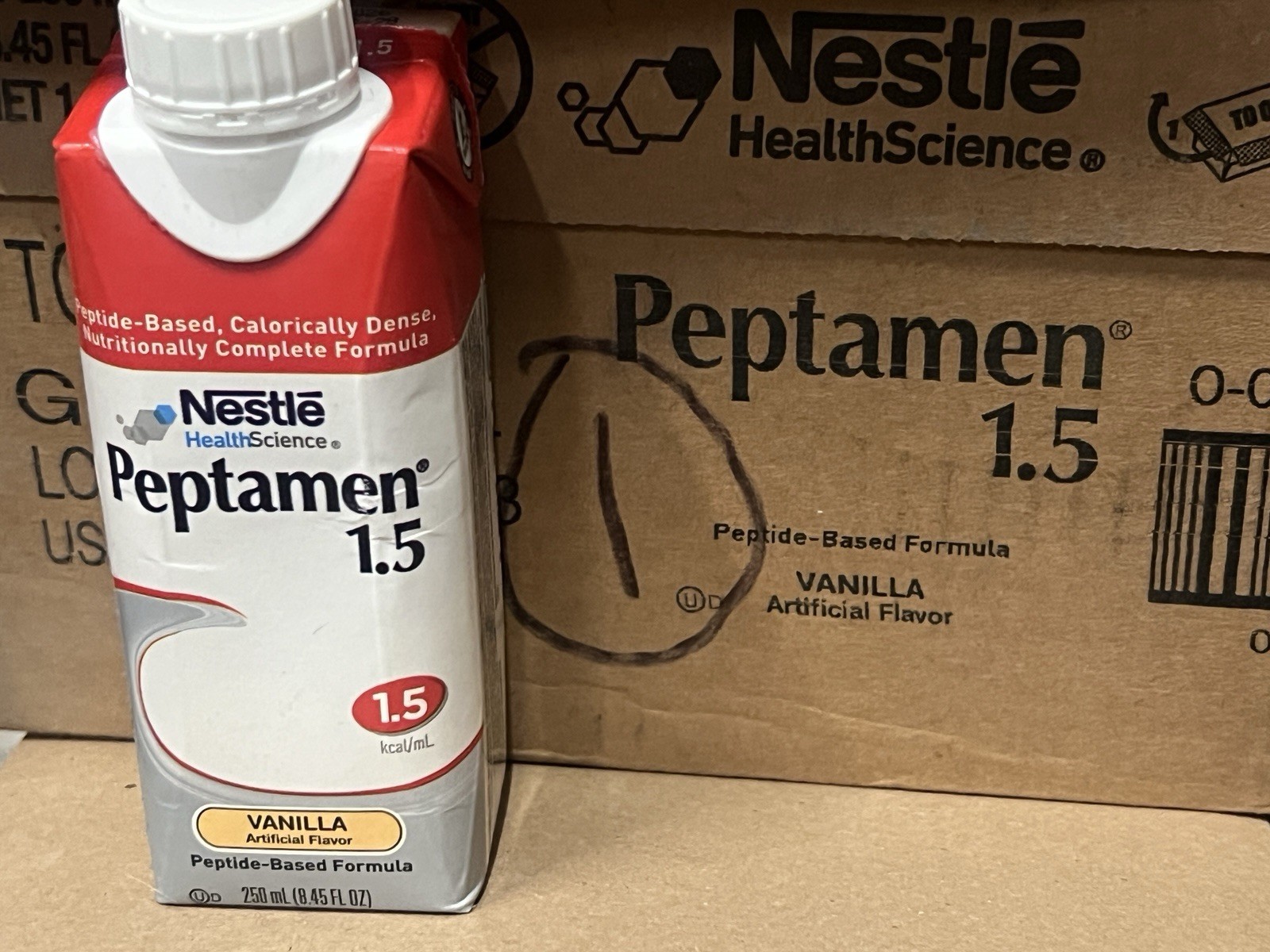 24 Nestle Peptamen 1.5 Vanilla Adult Oral Supplement Formula Carton Exp 8/31/26