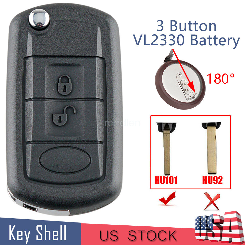 Car Key Fob Case for Land Rover LR3 Range Rover Sport 2005-2011 VL2330 Battery