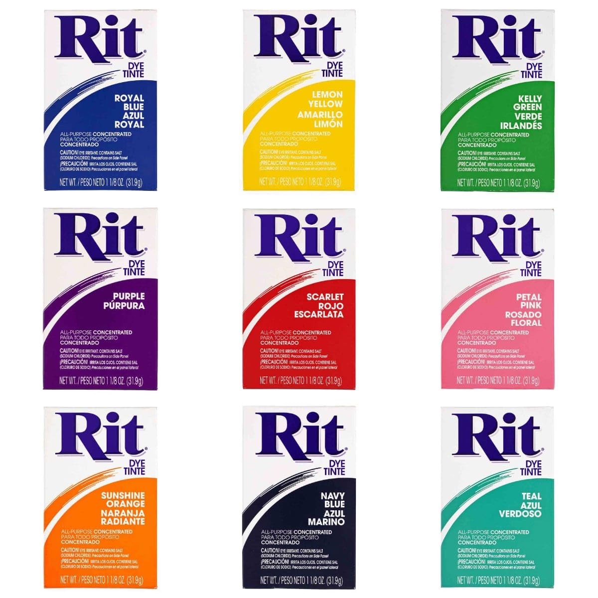 Navy Blue All Purpose Powder Dye 1 Pack for Fabric Projects with Gloves