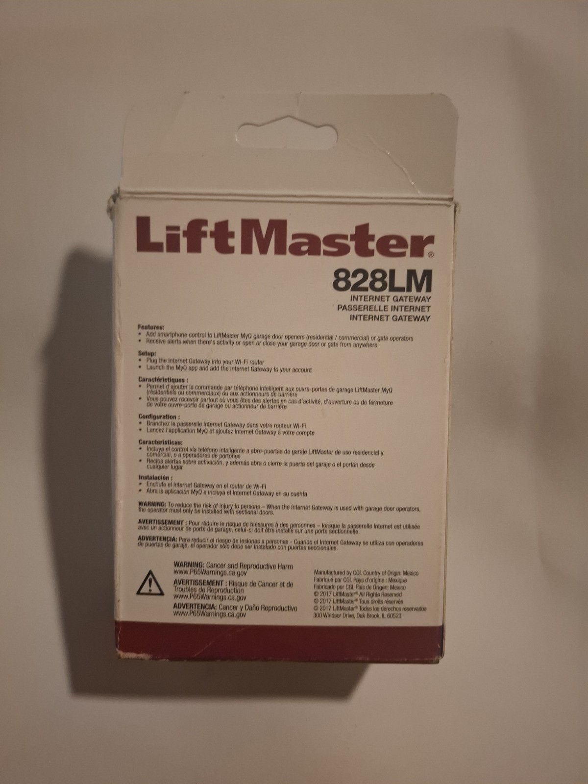 Liftmaster 828LM Internet Gateway Smartphone Control MyQ Technology Operators