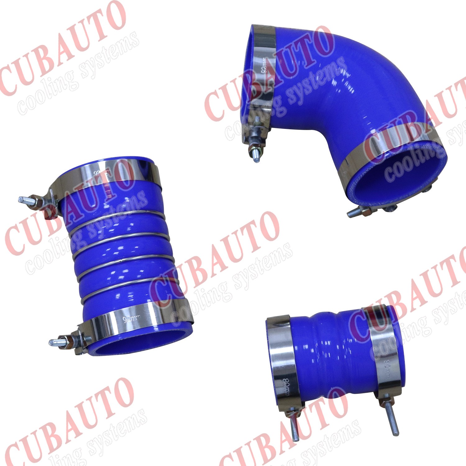 Silicone Hose Kit+Stainless Clamps Fit 2006-2010 07 GM 6.6L LBZ LMM Duramax Blue