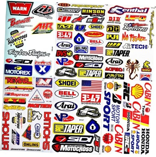 Dirt Bike Motorcycles Supercross Motocross ATV Lot 6 vinyl decals stickers