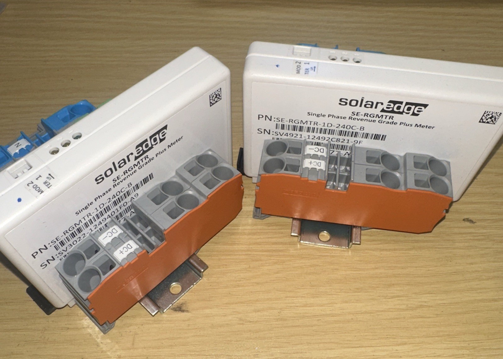 (Lot Of 2) SolarEdge SE-RGMTR Revenue Grade Plus Meter. SE-RGMTR-1D-240C-B
