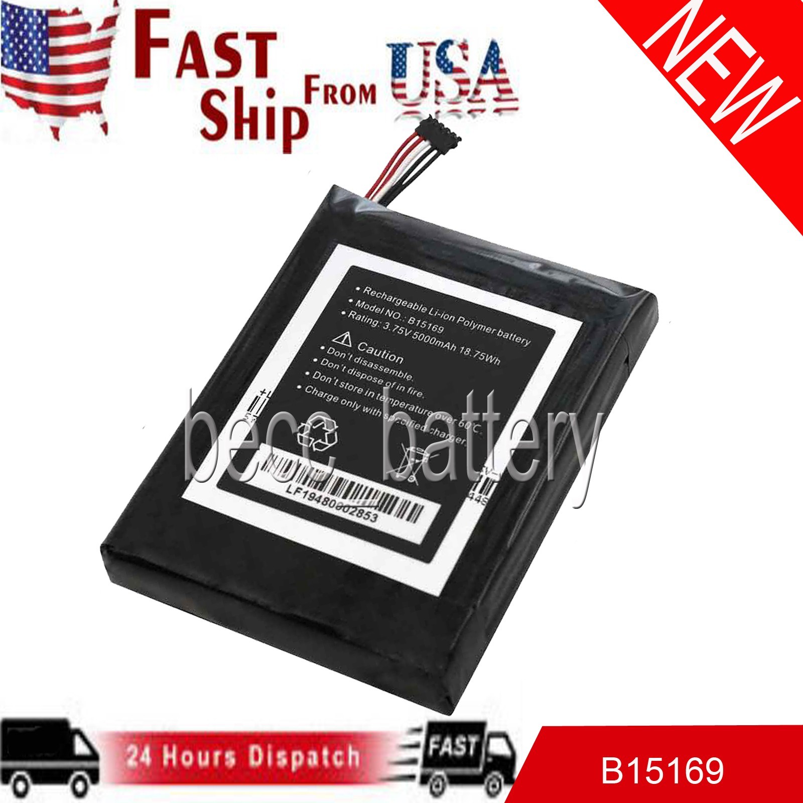New Replacement Battery For Ring Video Doorbell 1st Gen B15169 5000mAh