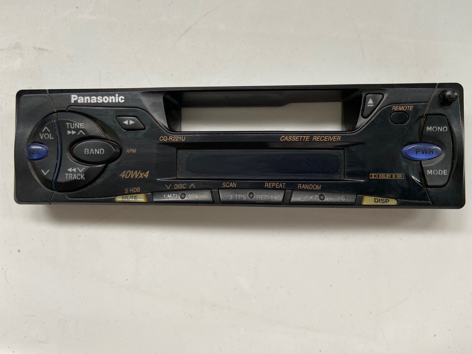 PANASONIC CQ-R221U CASETTE PLAYER  FACEPLATE PANASONIC CQ-R221U FACEPLATE ONLY