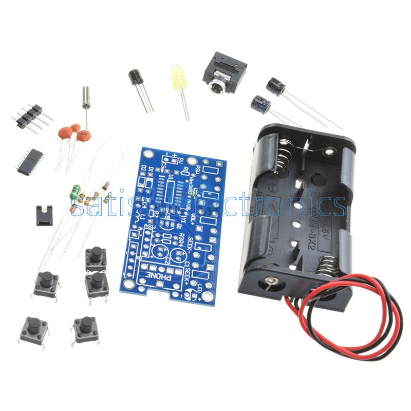 76MHz-108MHz Wireless Stereo FM Radio Receiver Module PCB DIY Electronic Kits