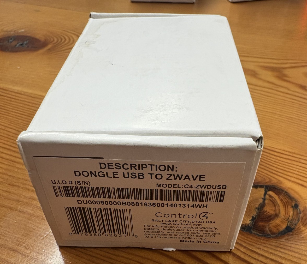 Control4 Usb to DWave Dongle, C4-ZWDUSB