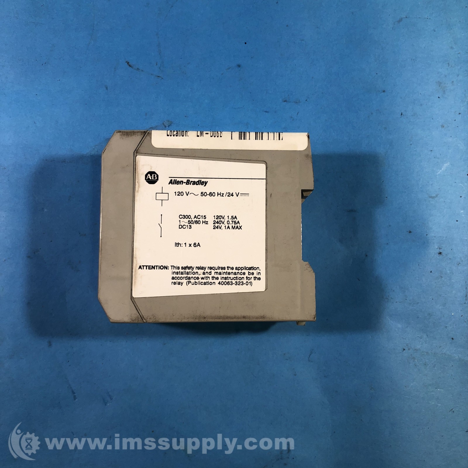 Allen Bradley 700-ZBR100AZ1 Series A Safety Relay, 120V 50/60HZ FNIP