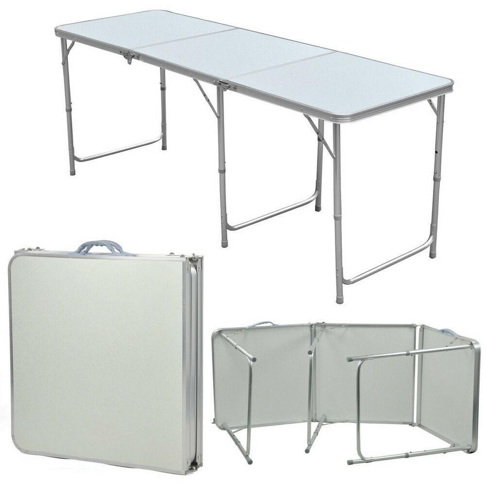 Portable Aluminum 6FT Folding Table In/Outdoor Picnic Party Dining Camping Table