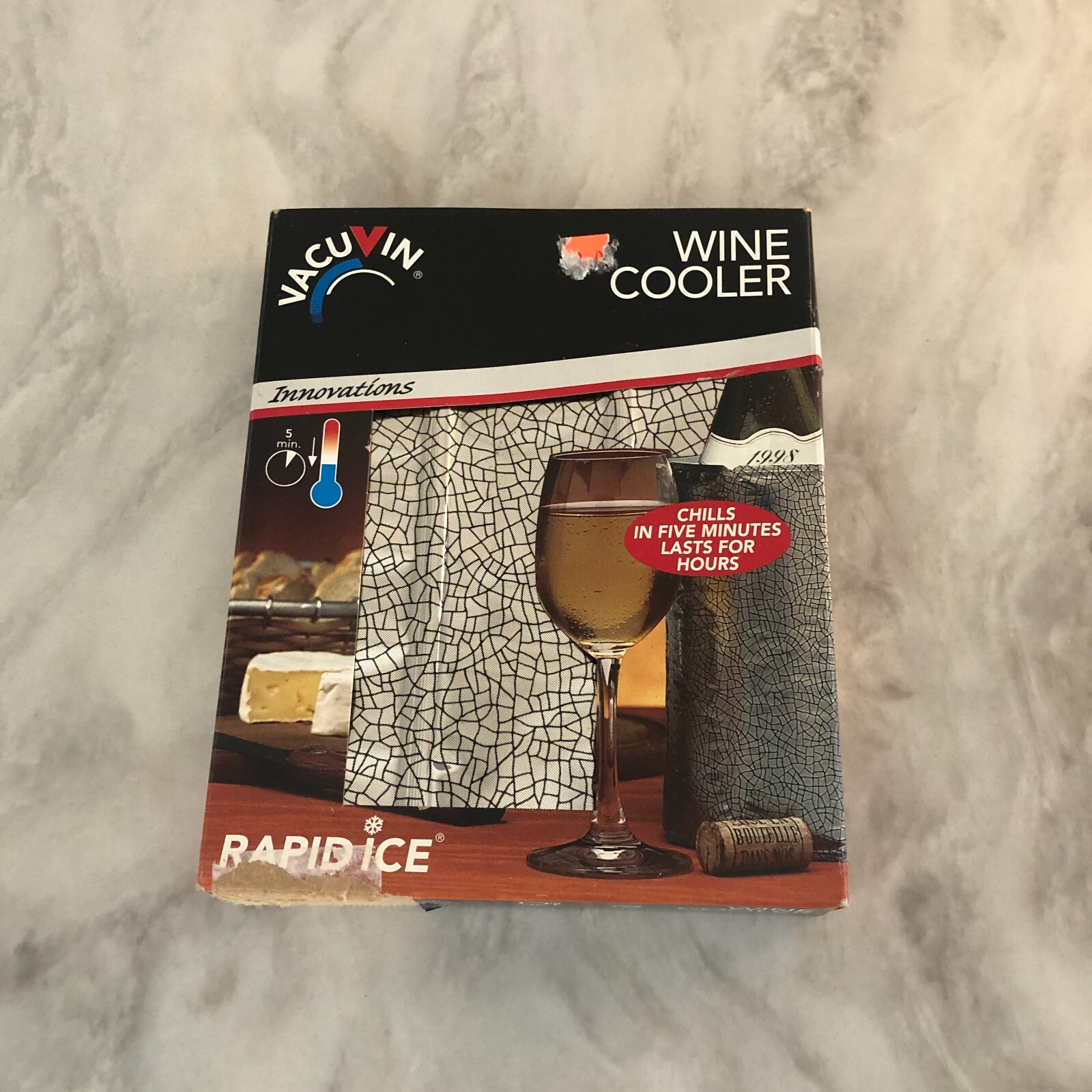 Vacuvin Wine Cooler Rapid Ice - CHILLS DRINKS FAST - NEW -READ DESCRIPTION BELOW
